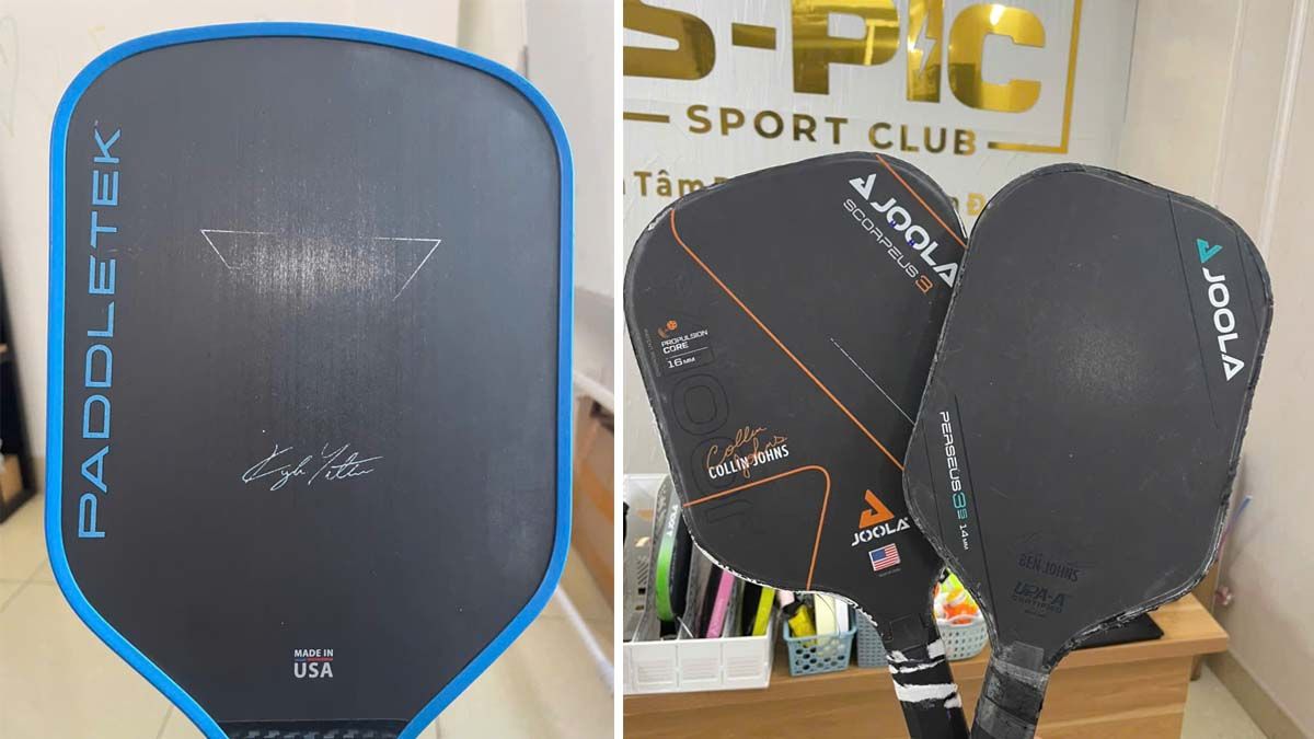 Vì sao mặt vợt Pickleball bị trơn? Dấu hiệu & cách khắc phục 1 mat vot pickleball bi tron